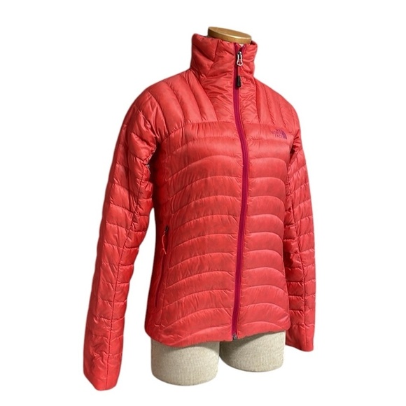 THE NORTH FACE Puffer Jacket Coat 700 Down Filled Orange Pink Size XS - Picture 3 of 15
